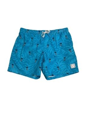 American Eagle AEO Palm Tree Swim Trunks Blue XL
